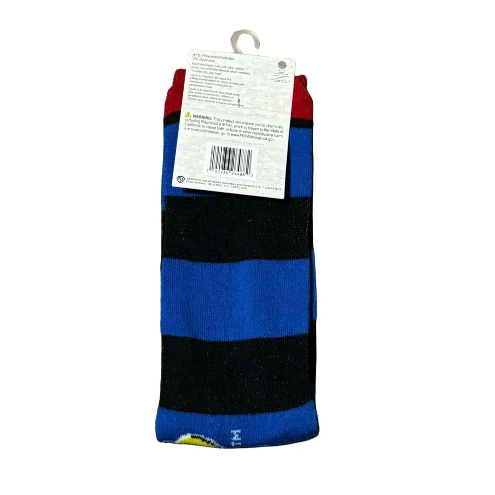 Seinfeld Men’s Crew Socks Navy Black 6-12 Polyester Spandex